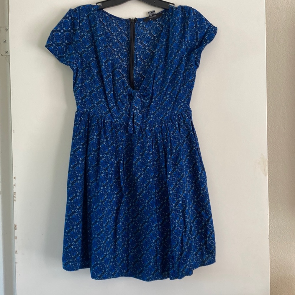 Forever 21 blue flower dress